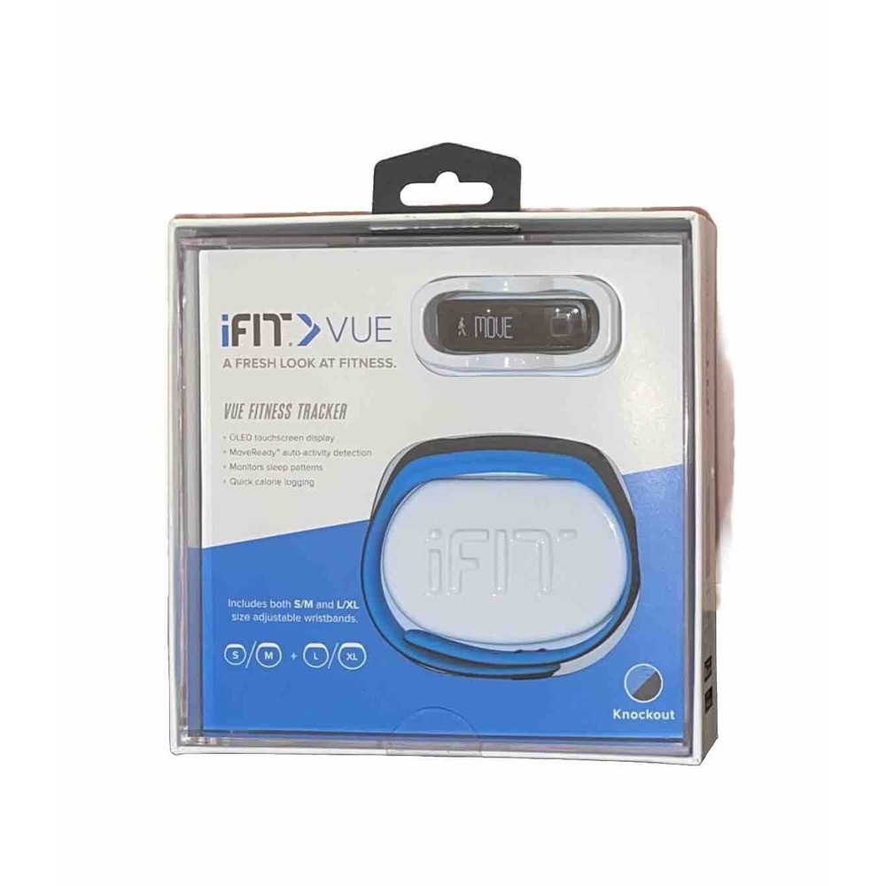 iFIT VUE Bluetooth Black Blue Adjustable Wristband‎ Fitness Calorie Tracker new